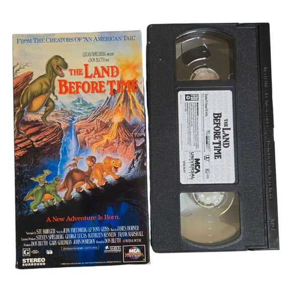 The Land Before Time VHS Movie 1989 Video Classic Animated Film Dinosaurs - Picture 7 of 7